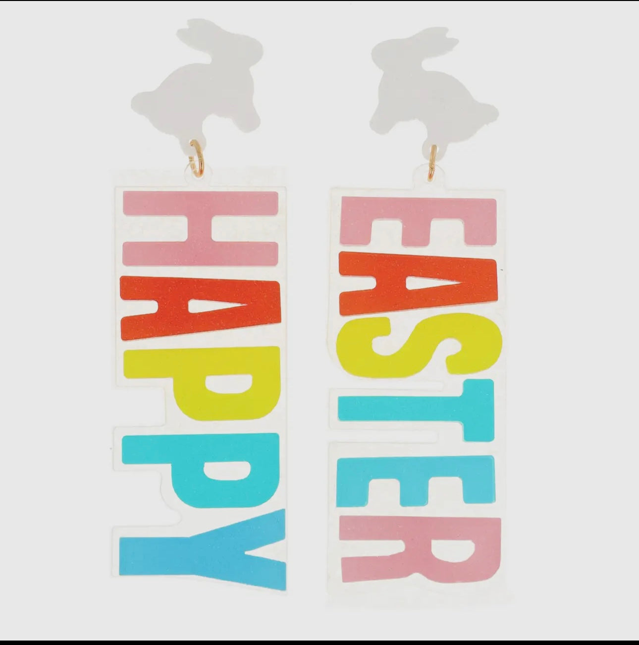 Happy Easter Acrylic Drop Earrings