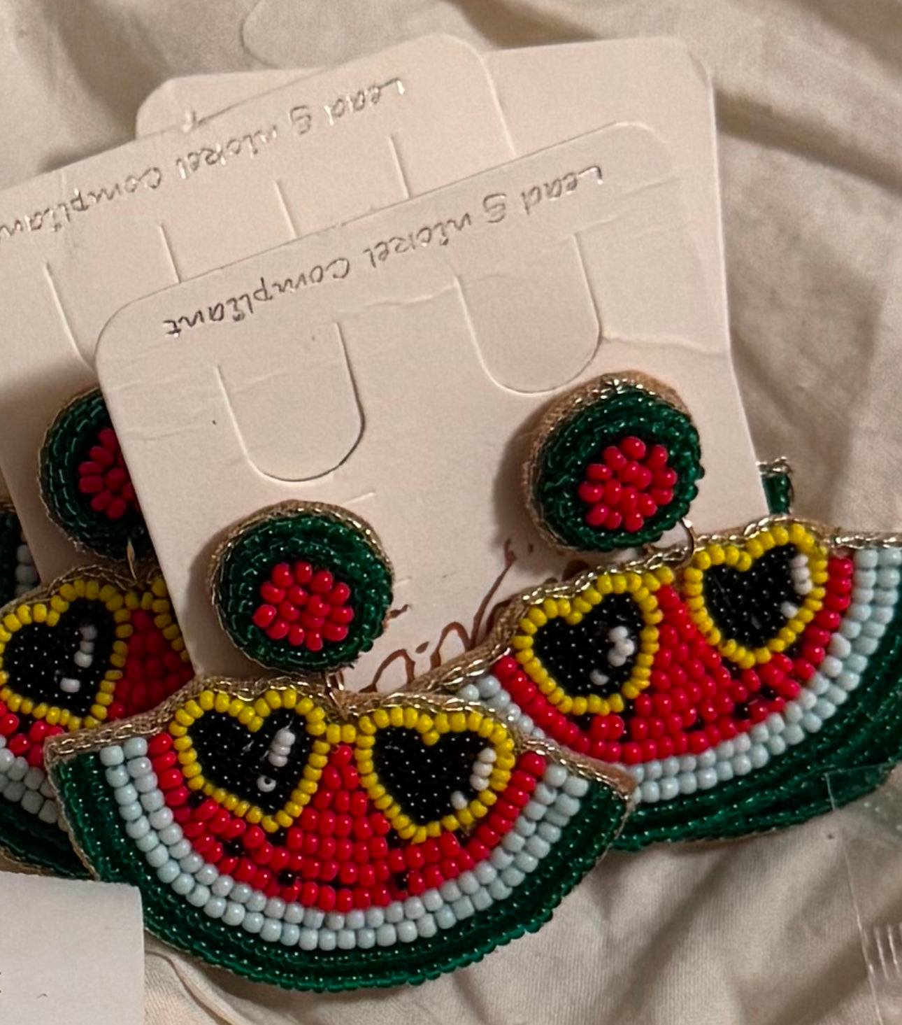 Half Watermelon Shaped Earrings with Shades