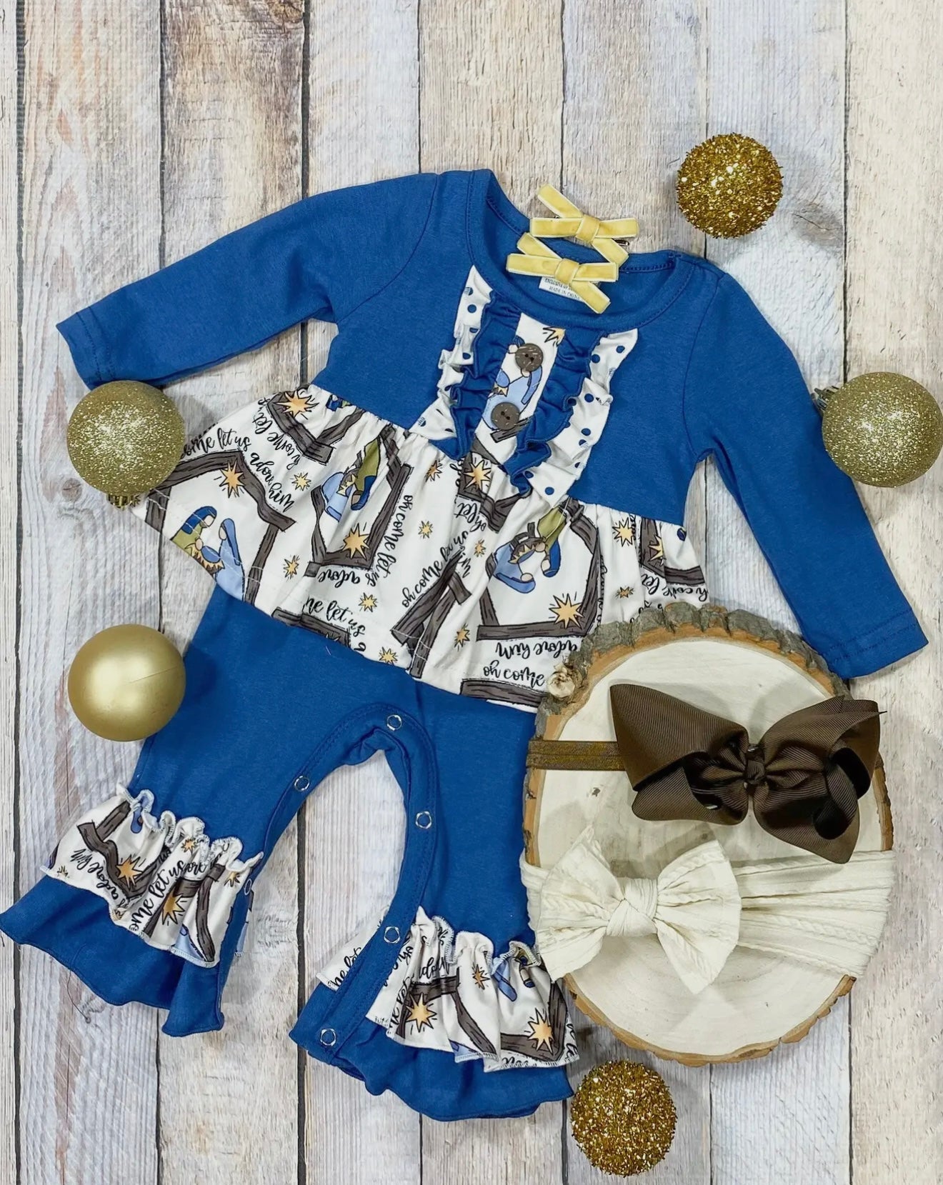 Nativity Christmas Scene Onesie