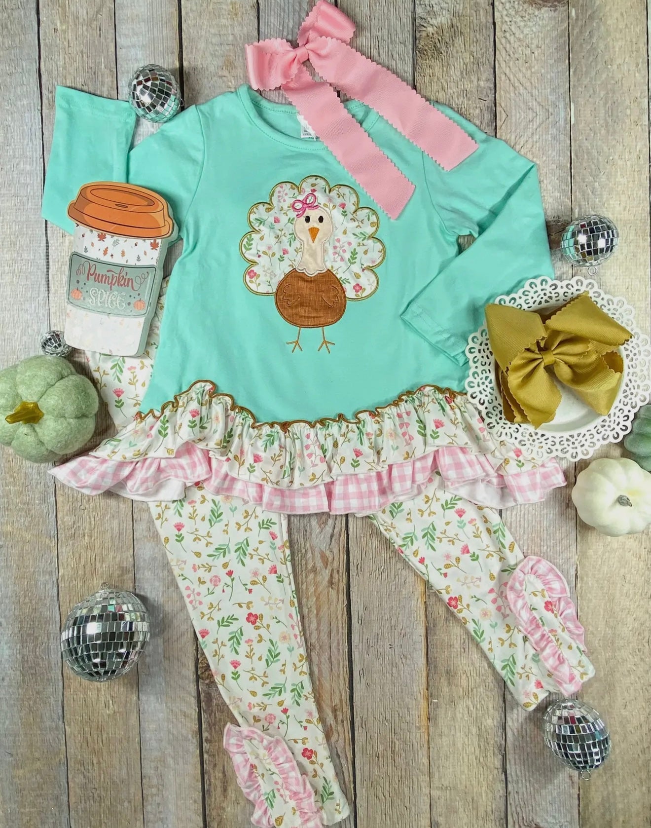 Floral Turkey Legging Set