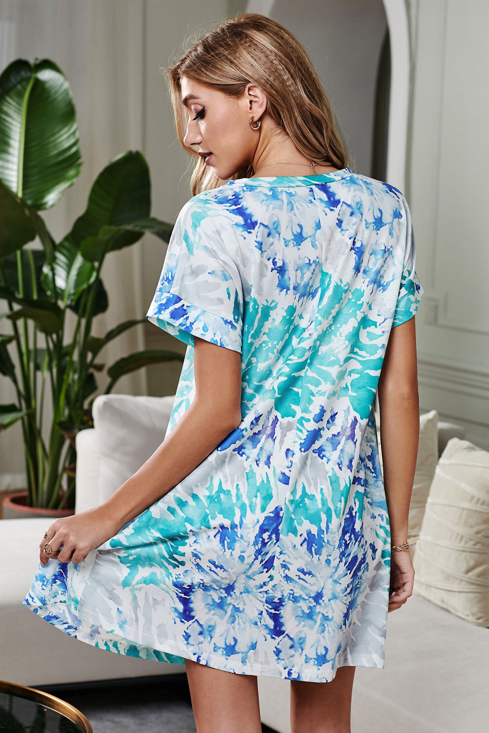 Remain the Same Blue Tie Dye Dress