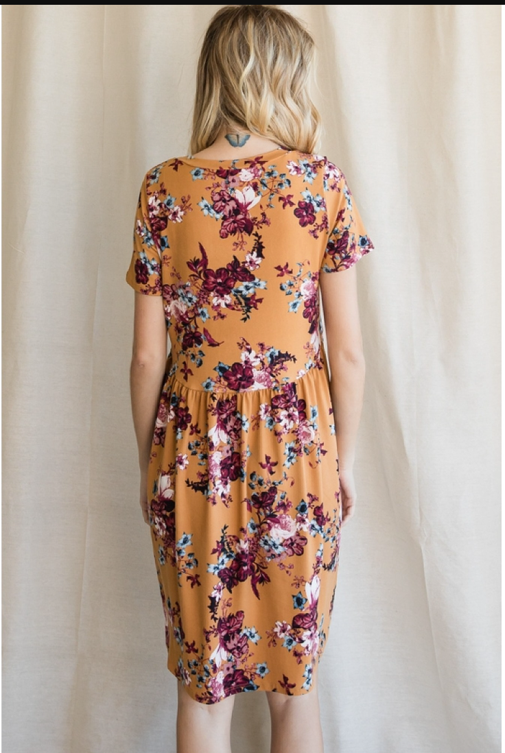 Floral Print Baby Doll Dress
