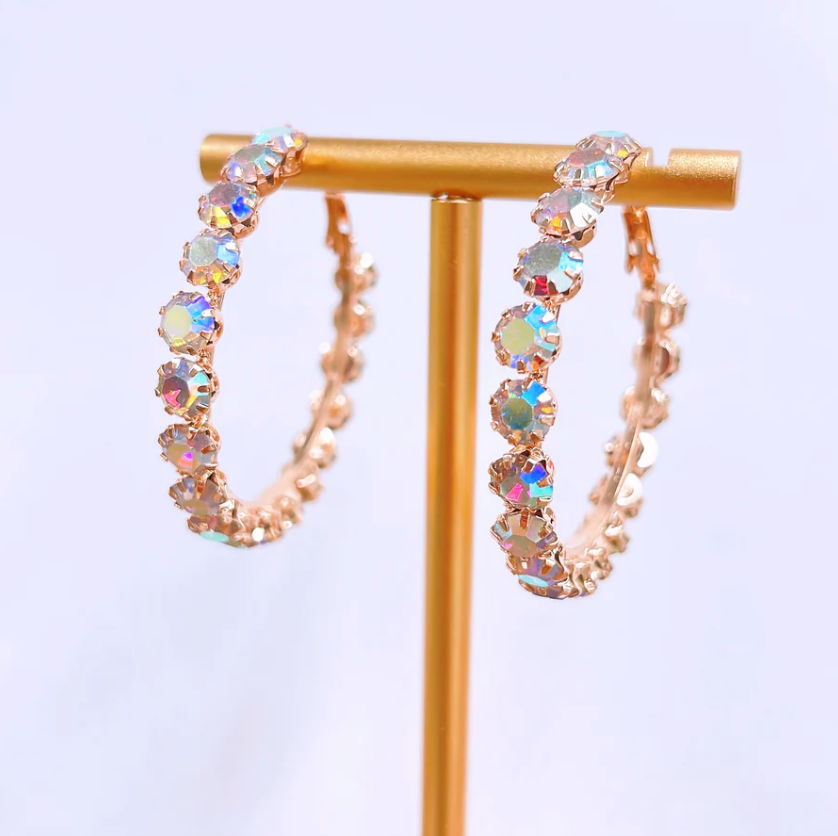 Brilliant Hoop Iridescent Earrings