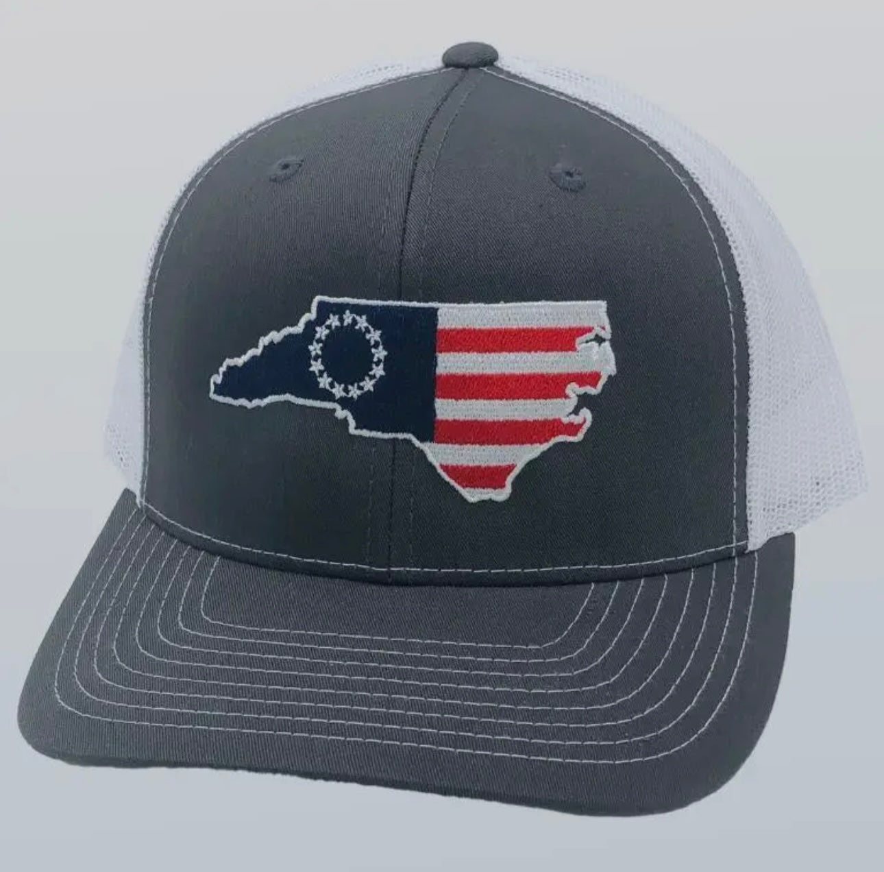 North Carolina Betsy Ross Charcoal Grey & White Hat