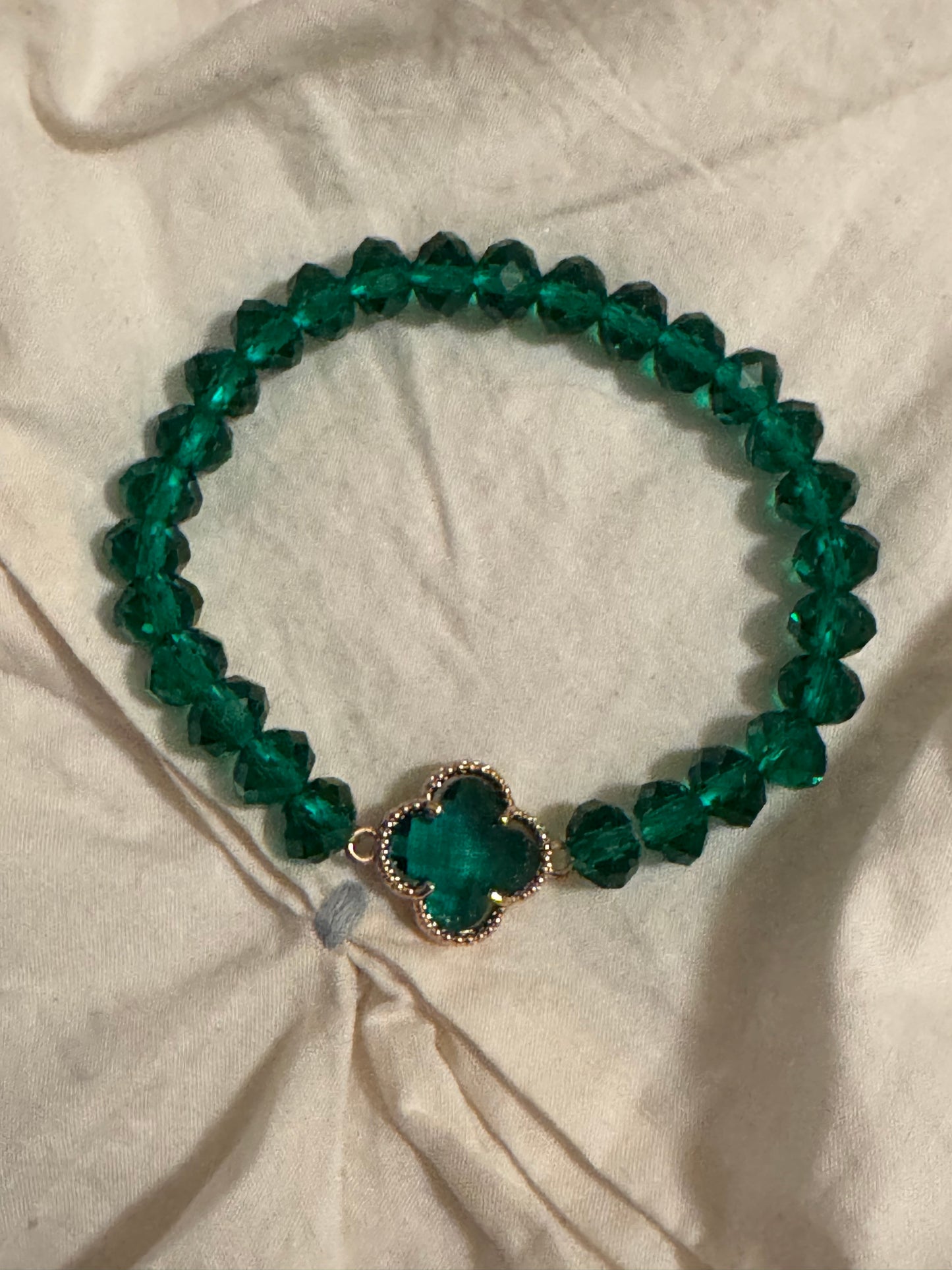 Solid Color & Gold Trace Charm Bracelet