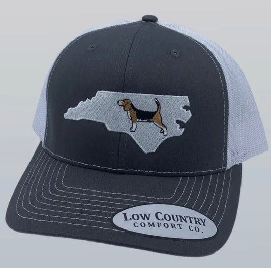 North Carolina Beagle Charcoal Grey & White Hat