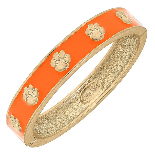 Clemson Tigers Enamel Logo Hinge Bracelet
