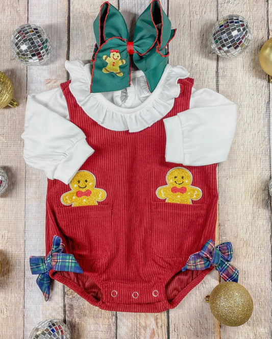 Gingerbread & Bows Onesie