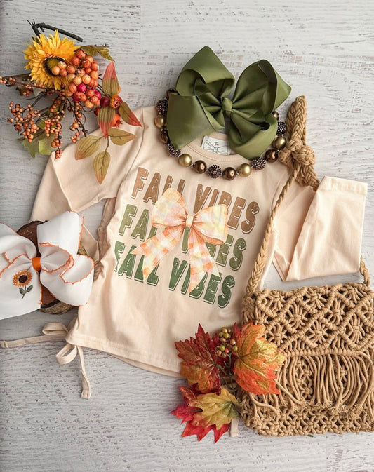 Fall Vibes Tied Long Sleeve T-shirt