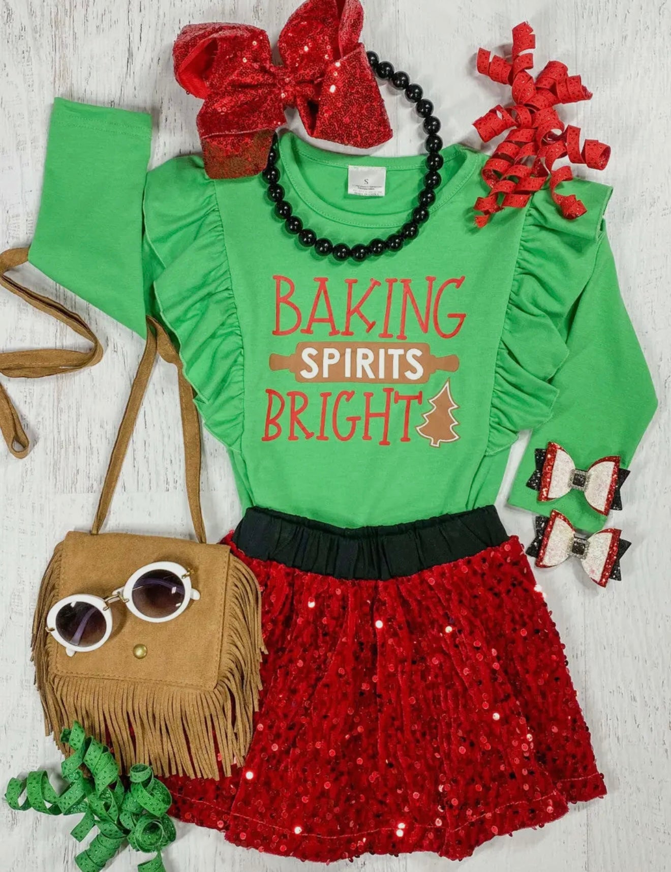 Baking Spirits Bright Sequin Skirt Set