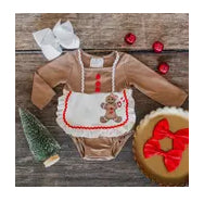 Gingerbread Baker Apron Onesie