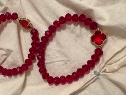 Solid Color & Gold Trace Charm Bracelet