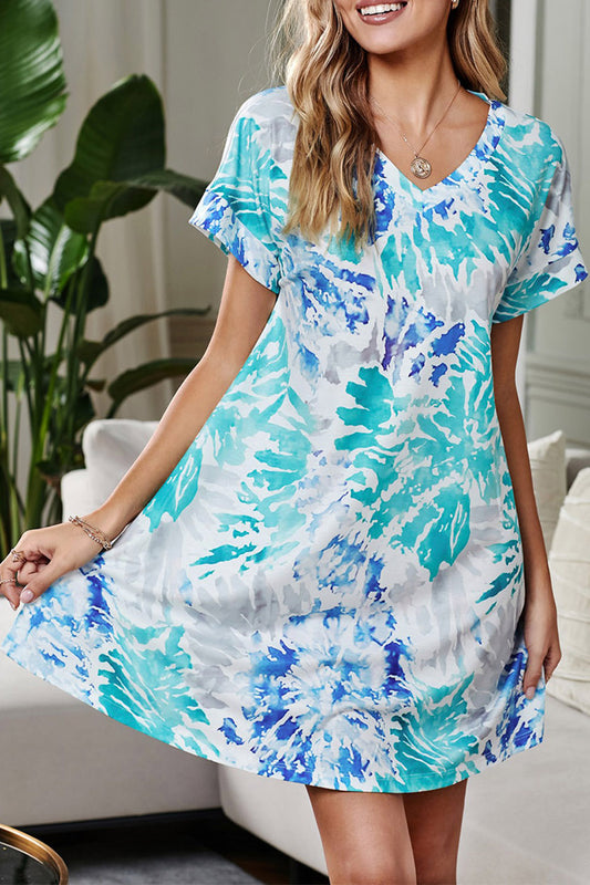 Remain the Same Blue Tie Dye Dress