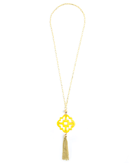 Resin Necklace Yellow