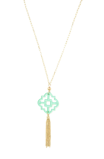 Resin Necklace Mint