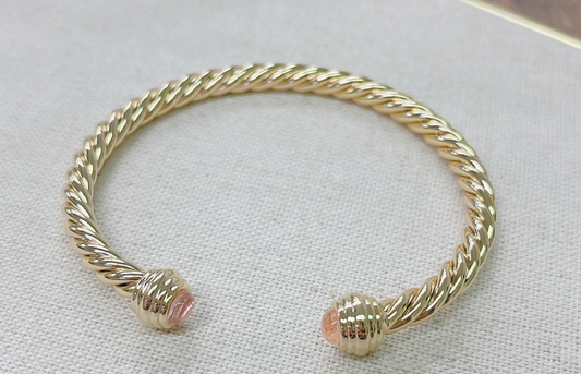 Gold Rope pink Bracelet